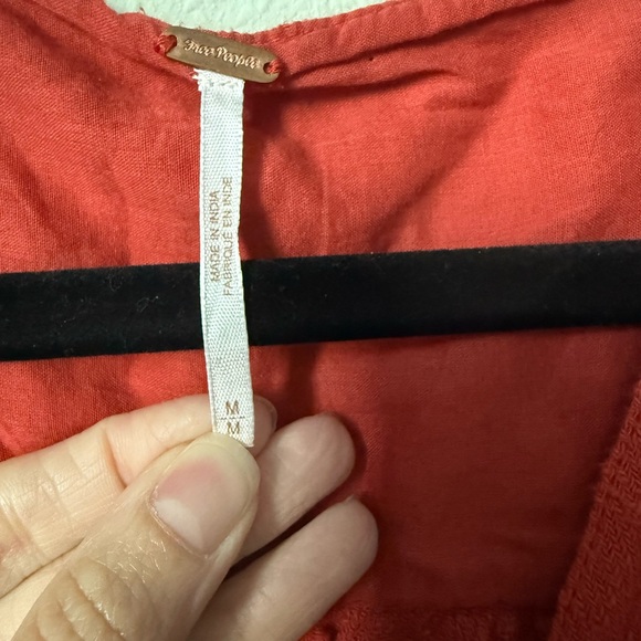 Free People Love of My Life Midi Burnt Orange Dress Button-Down Medium - Picture 8 of 12